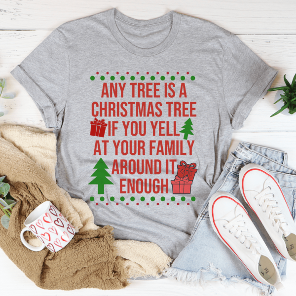 Any Tree Is A Christmas Tree Tee Sale - Image 2