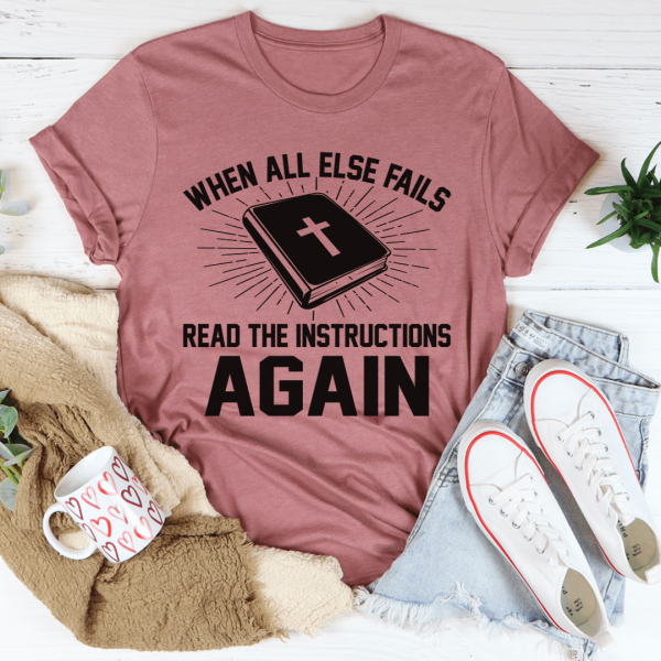 When All Else Fails Read The Instructions Again Tee Online Sale - Image 2