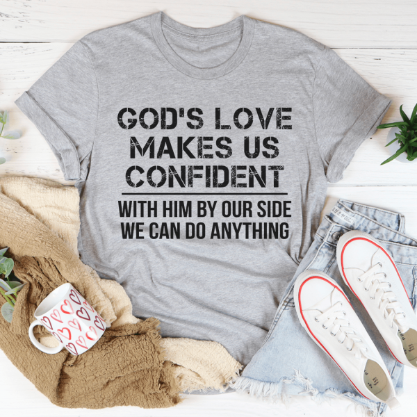 God s Love Makes Us Confident Tee For Cheap - Image 2