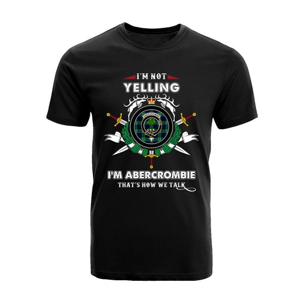 Abercrombie Tartan Crest T-shirt - I m not yelling style Supply