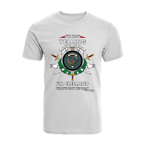 Clelland Tartan Crest T-shirt - I m not yelling style Online - Image 3
