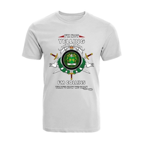 Collins Tartan Crest T-shirt - I m not yelling style on Sale - Image 3