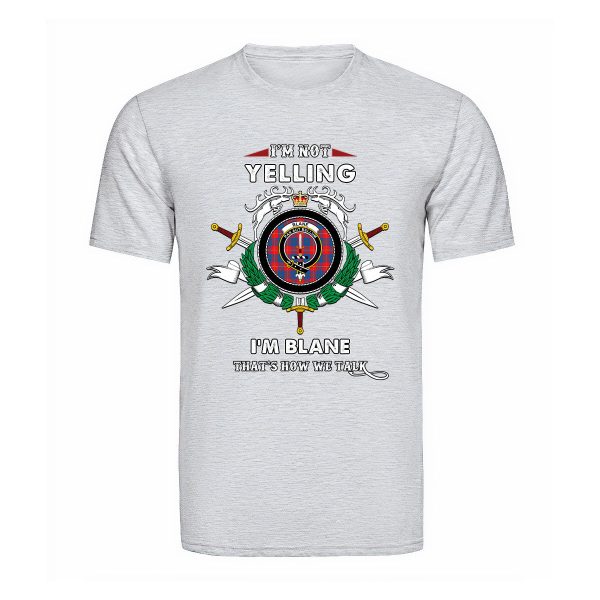 Blane Tartan Crest T-shirt - I m not yelling style Sale - Image 5